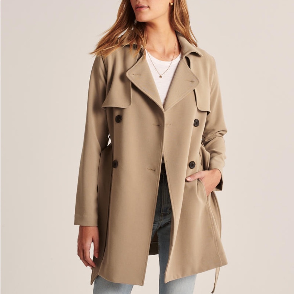 Abercrombie & Fitch Drapey Trench Coat Jacket